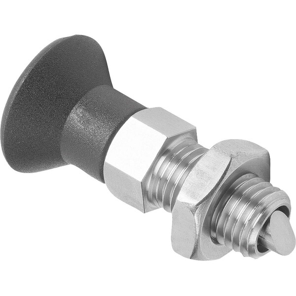 Indexing Plunger With Rotation Lock Size:3 D1=M16X1, 5, D=8, Form:B, Stainless Steel Bright,